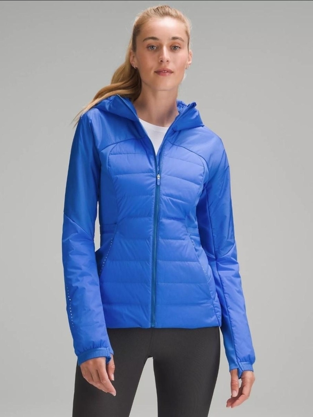 lululemon Down For It All Jacket Psychic Blue Blue Goose Down Size 8